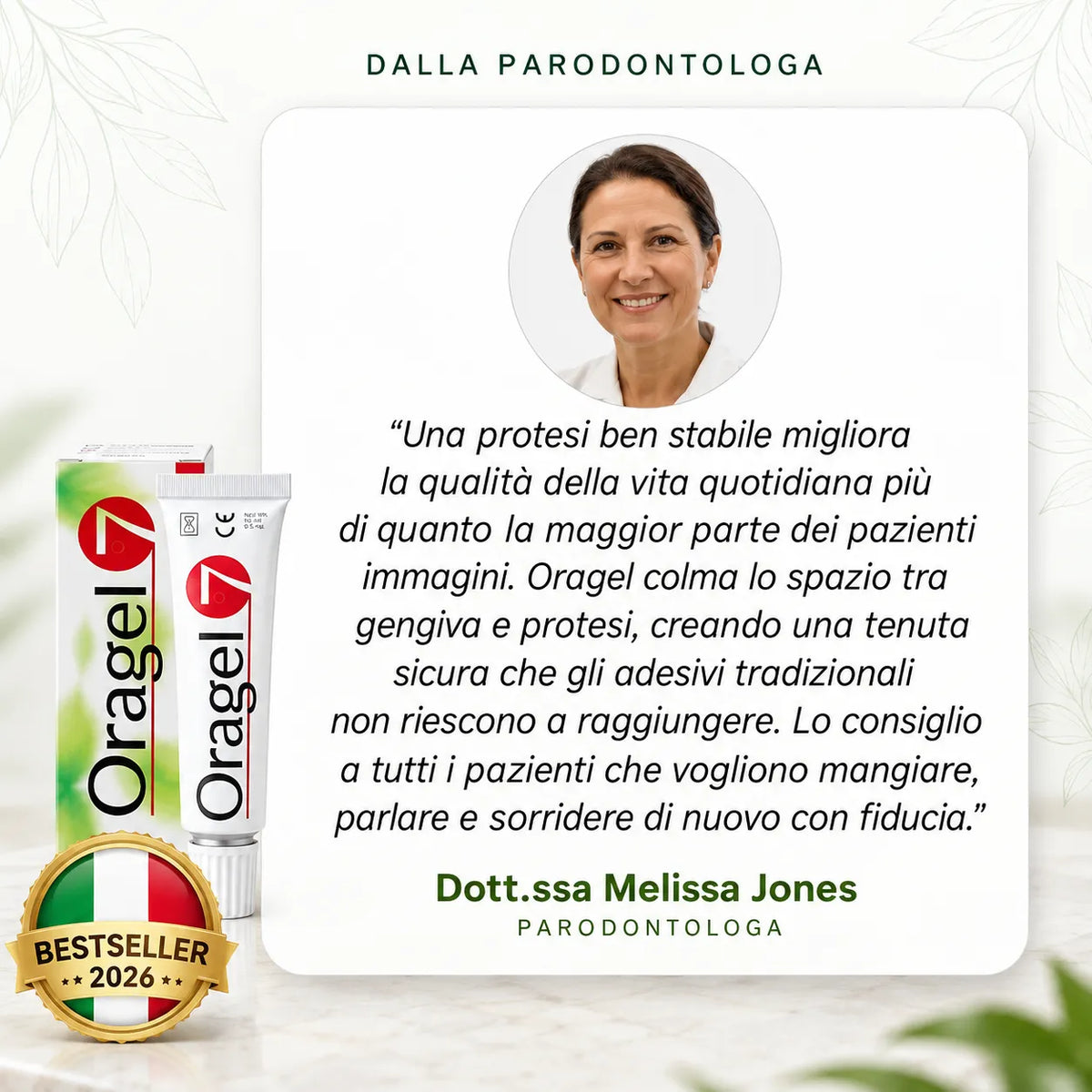 Oragel™ | Impedisce lo scivolamento della dentiera al 100% - Tenuta sicura per tutto il giorno