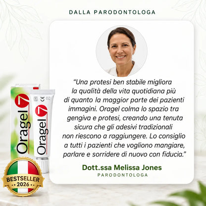 Oragel™ | Impedisce lo scivolamento della dentiera al 100% - Tenuta sicura per tutto il giorno