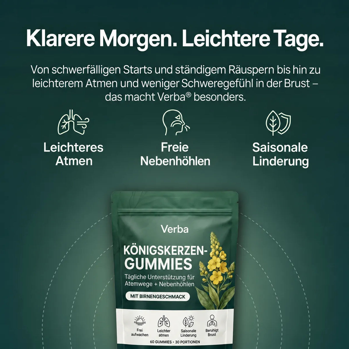 Königskerzen-Gummis: Festsitzenden Schleim lösen & in nur 7 Tagen wieder leichter atmen!
