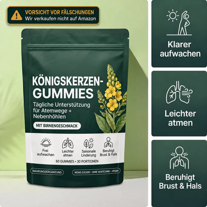 Königskerzen-Gummis: Festsitzenden Schleim lösen & in nur 7 Tagen wieder leichter atmen!