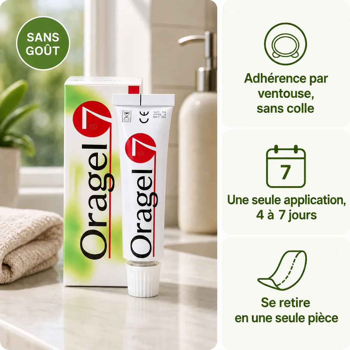 Oragel™ | Arrête 100 % des glissements de prothèses dentaires – Maintien sûr toute la journée