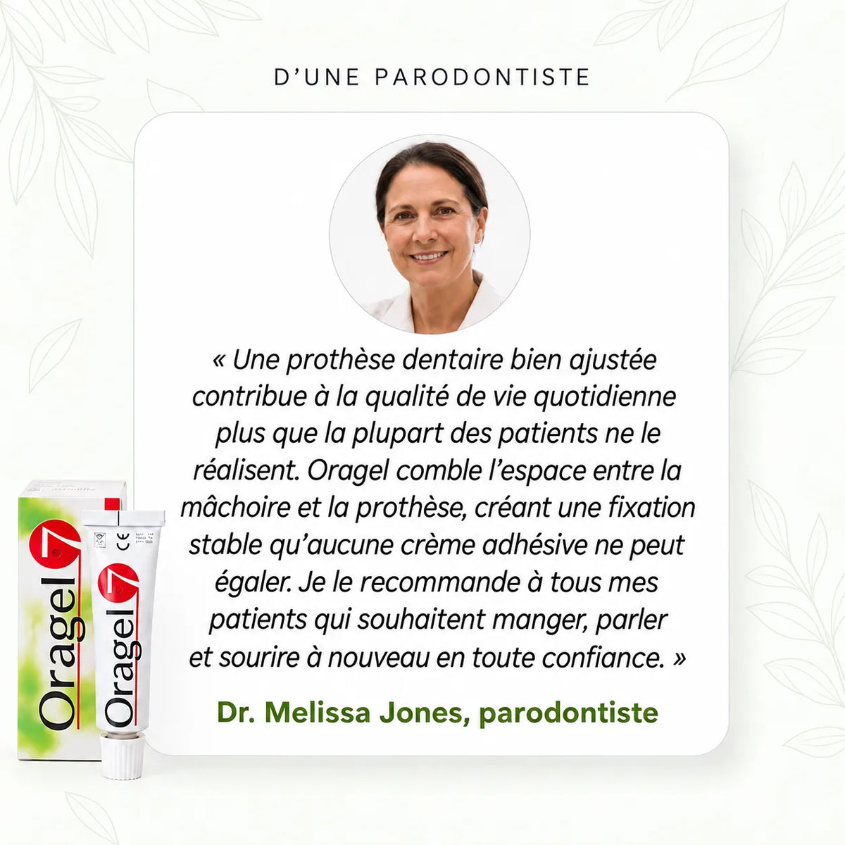 Oragel™ | Arrête 100 % des glissements de prothèses dentaires – Maintien sûr toute la journée