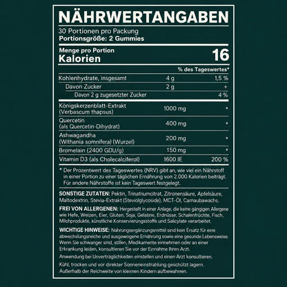 Königskerzen-Gummis: Festsitzenden Schleim lösen & in nur 7 Tagen wieder leichter atmen!