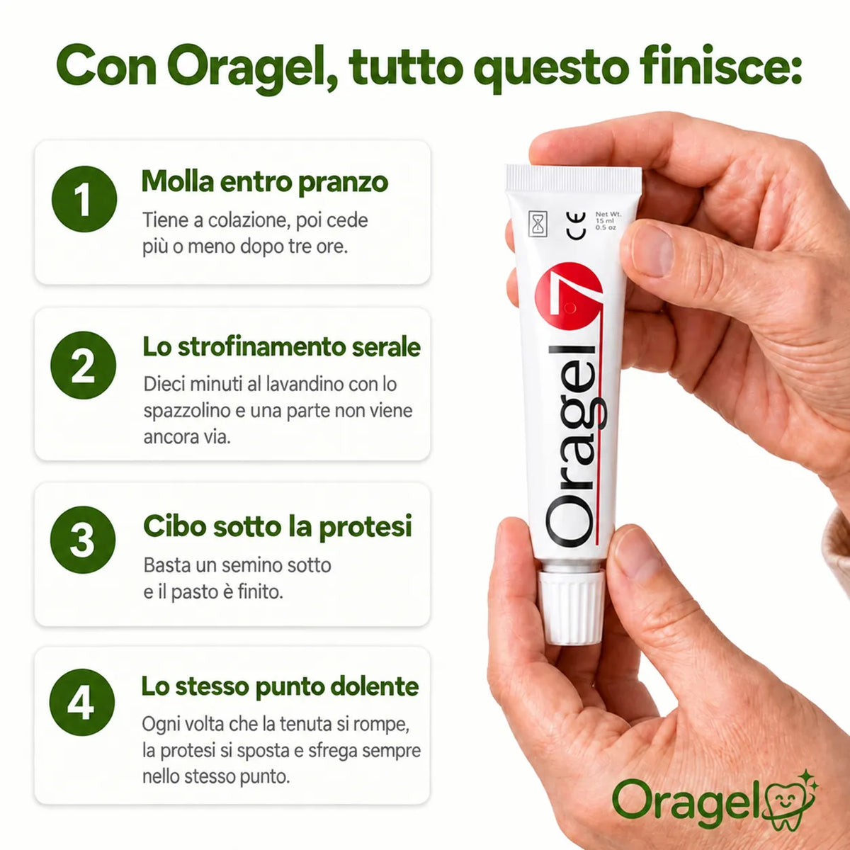 Oragel™ | Impedisce lo scivolamento della dentiera al 100% - Tenuta sicura per tutto il giorno